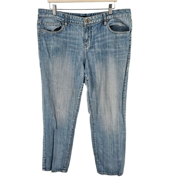 Calvin‎ Klein Women's Blue Denim Jeans Medium Wash Size 16/32 Stretch Mid Rise - Picture 1 of 13